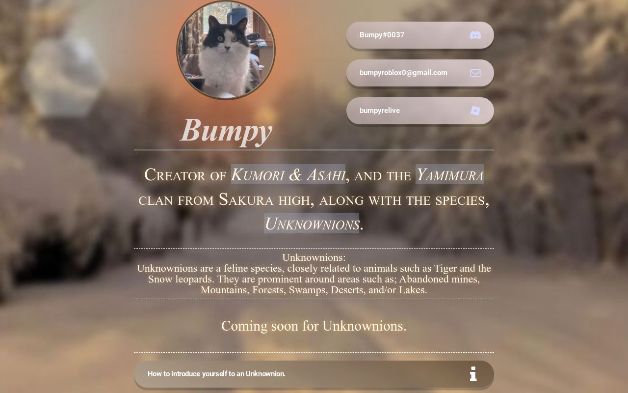 Carrd profile picture for @bumpy